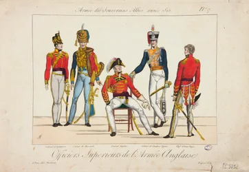 イギリス陸軍の上級将校、連合国のソブリン軍、1815